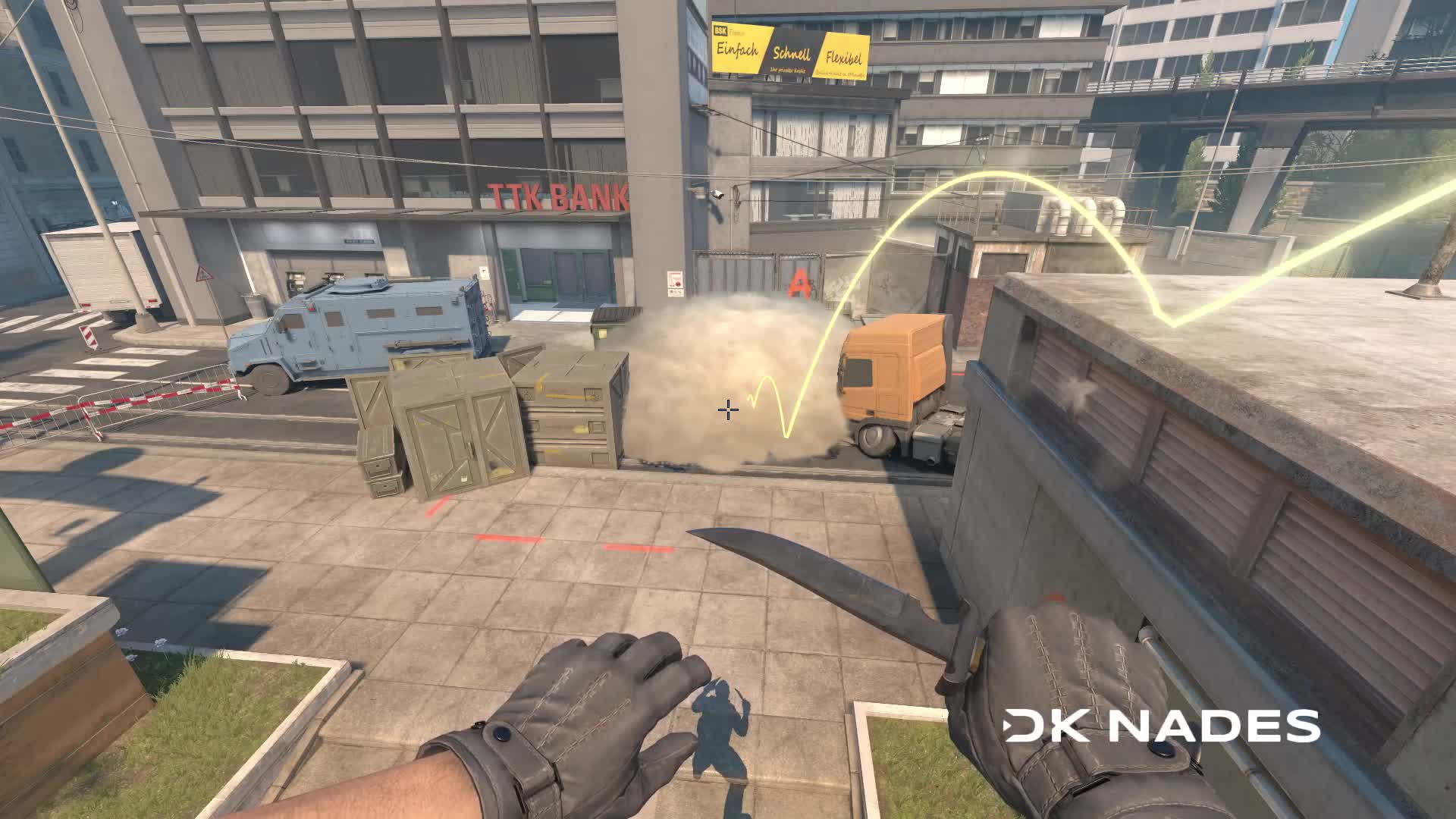 A site smoke from bench