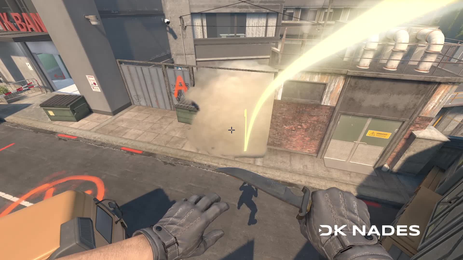 Dumpster smoke from mid
