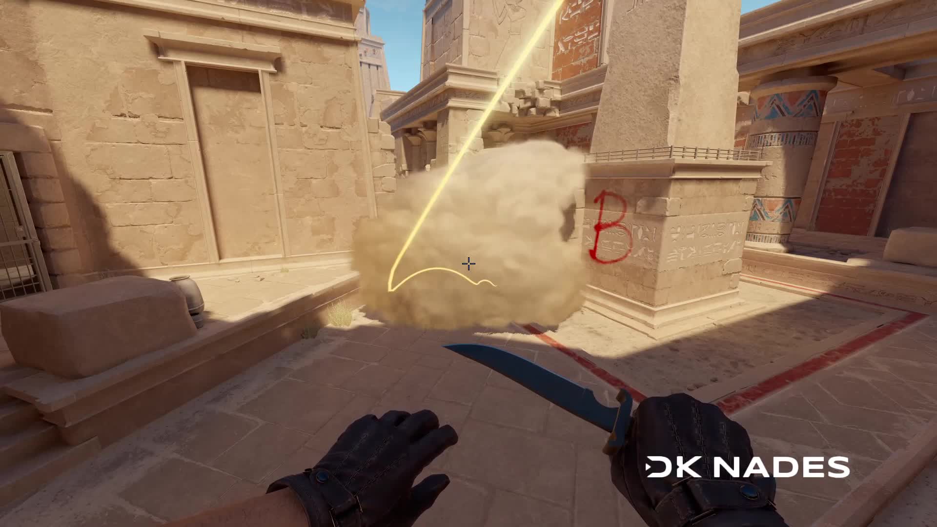 B Site Left Smoke from T Spawn