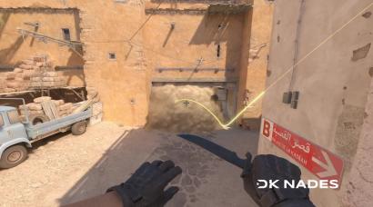 Mid to B smoke from titanic Dust2