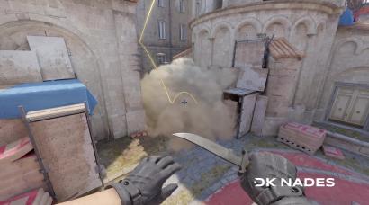 Coffins smoke from corner on the banana