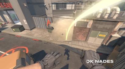 Dumpster smoke from mid