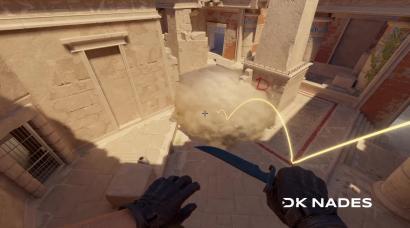 B Site Left Smoke from Ruins