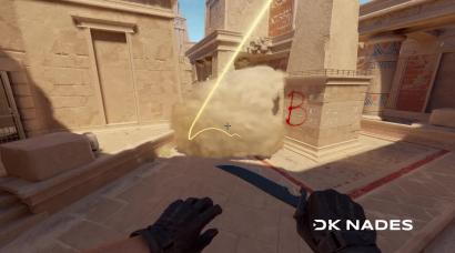 B Site Left Smoke from T Spawn