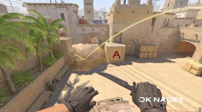 Under stairs smoke from roof in a pit